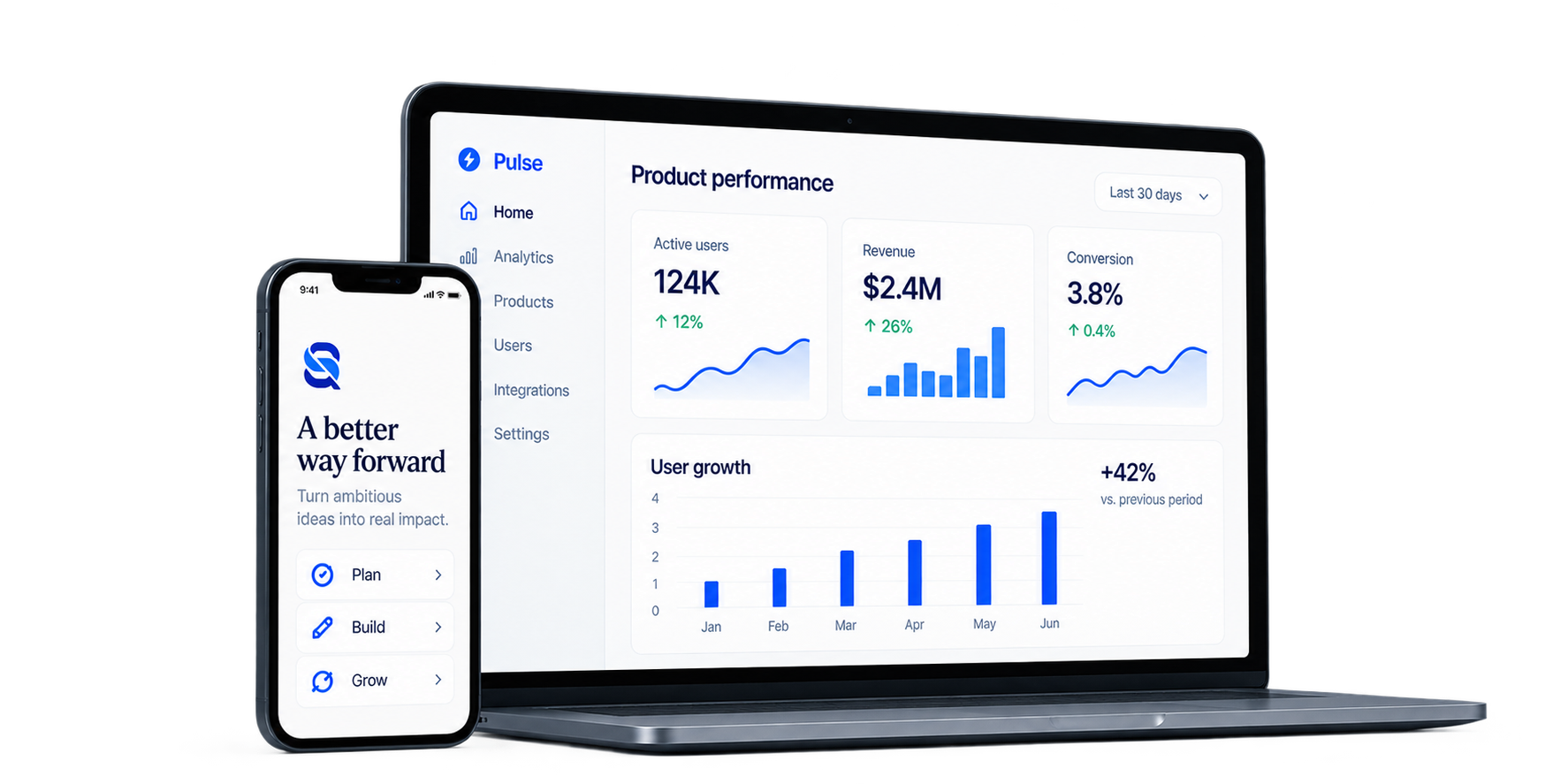 Mobile app and software dashboard designed by Seleqt Media